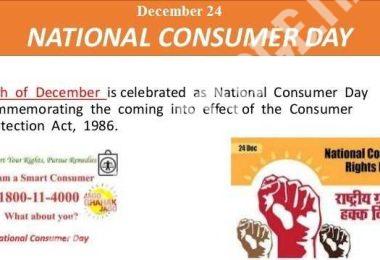 National Consumer Rights Day Status